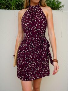 Elegant Multicolor Casual Floral Tie Knot Ruffle Dress for Spring and Summer - Chic, Classy and Trendy Fashion Style to Dress to Impress