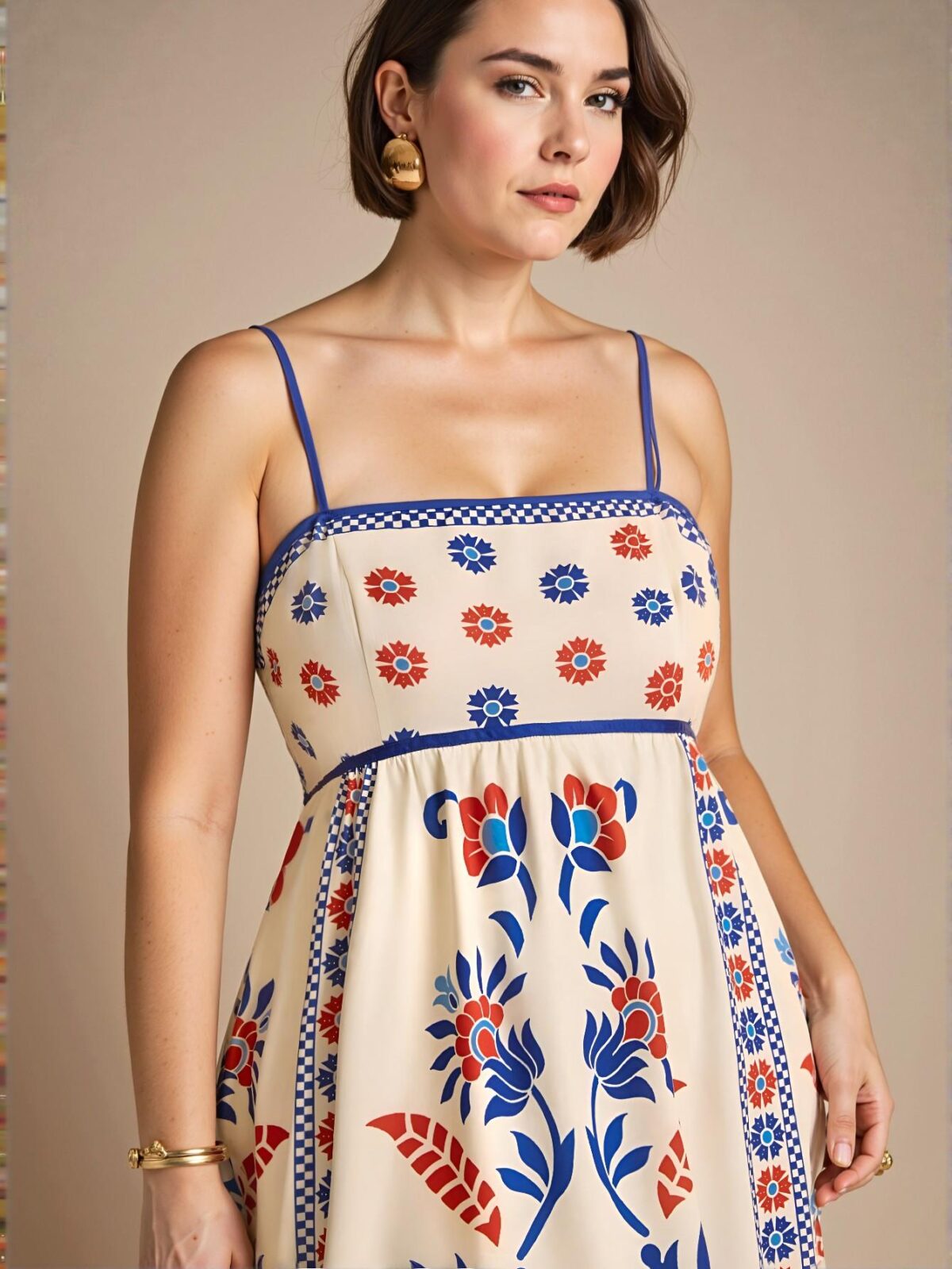 Elegant Multicolor Floral Print Plus Size Women’s Spaghetti Strap Backless Sundress for a Stylish Summer Escape - Chic, Classy and Trendy Fashion Style to Dress to Impress. - Image 5
