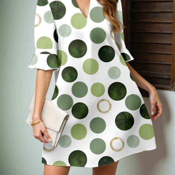 Elegant Multicolor Stylish Polka Dot Mini Dress for Women Perfect for Summer Vacations and Parties, Chic, Classy, and Trendy Fashion Style to Dress to Impress