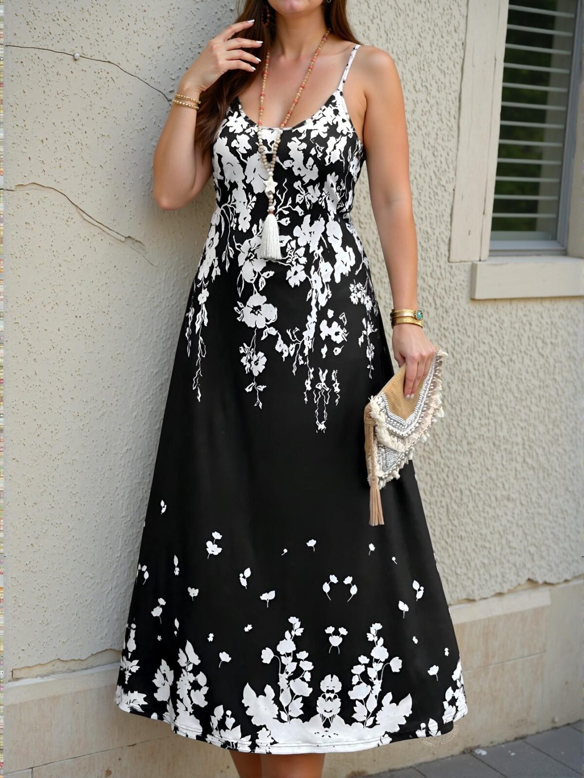 Elegant Multicolor Color Block Floral Print Dress for Tall Plus Size Women – Chic, Classy and Trendy Fashion Style to Dress to Impress - Image 3
