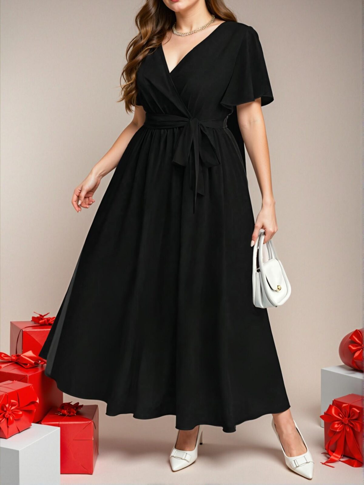 Chic Black Vintage Floral A-Line Dress for Spring and Autumn - Classy, Trendy Fashion to Dress to Impress