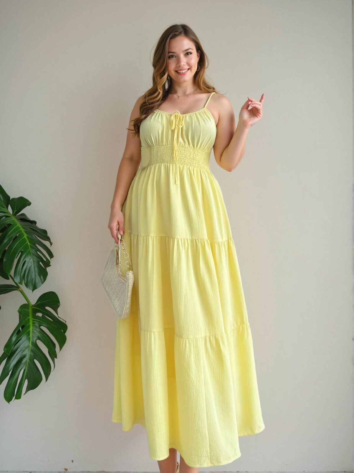 Elegant Yellow Flared Hem Casual Resort Dress for Summer Weddings, Beach Gatherings, and Music Festivals - Chic, Classy and Trendy Fashion Style to Dress to Impress