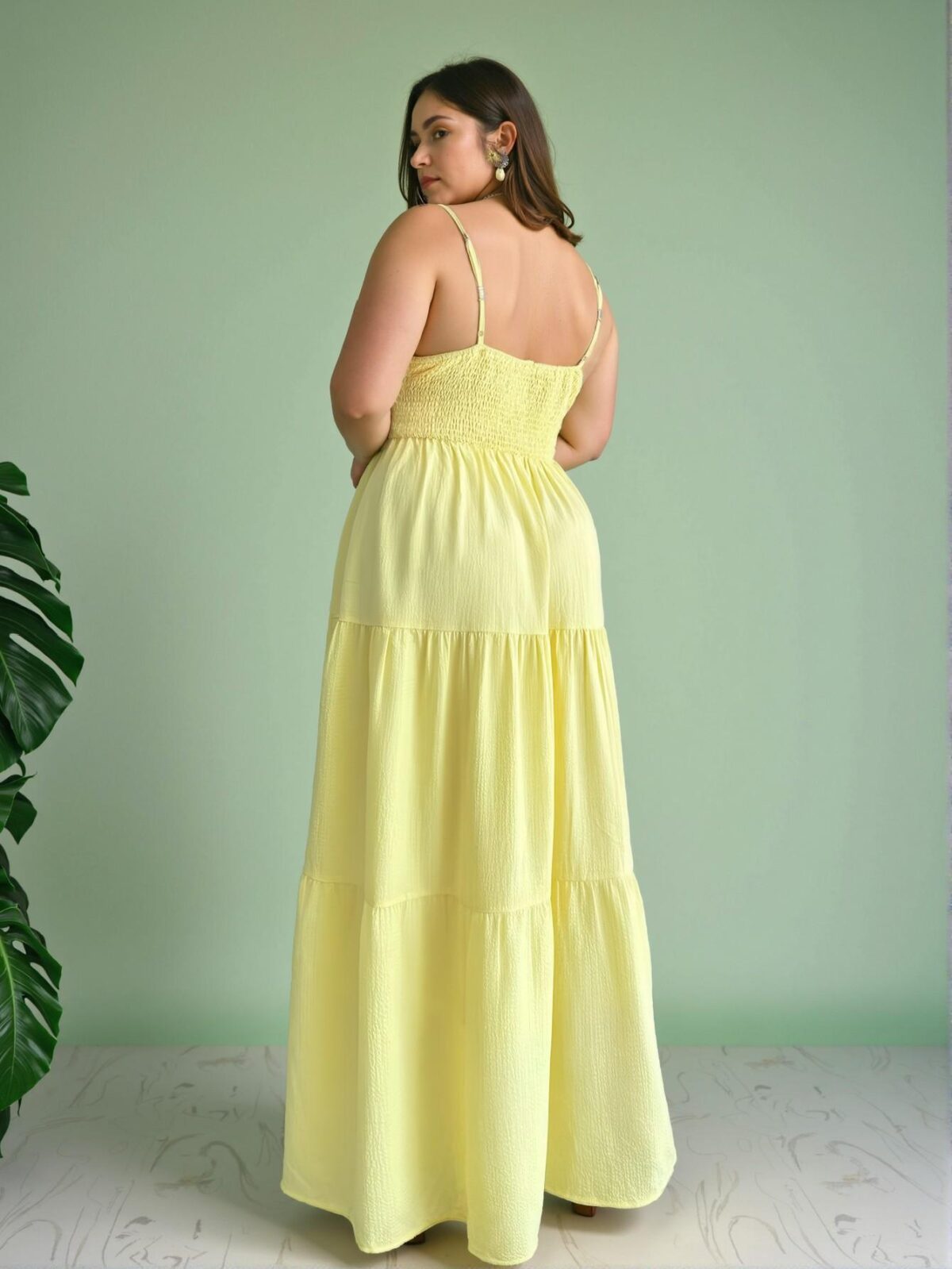 Elegant Yellow Flared Hem Casual Resort Dress for Summer Weddings, Beach Gatherings, and Music Festivals - Chic, Classy and Trendy Fashion Style to Dress to Impress - Image 4