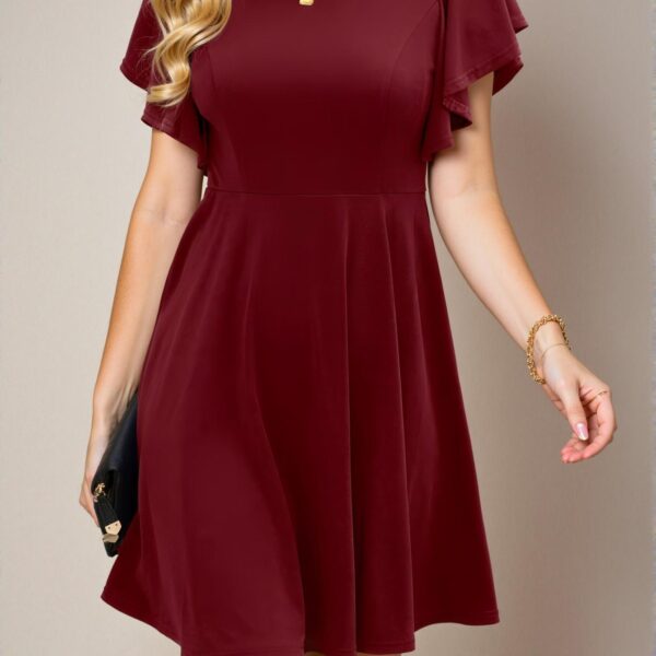 Elegant Redwood Tailored A-Line Bodycon Dress Perfect for Spring and Summer Chic, Classy and Trendy Fashion Style to Dress to Impress