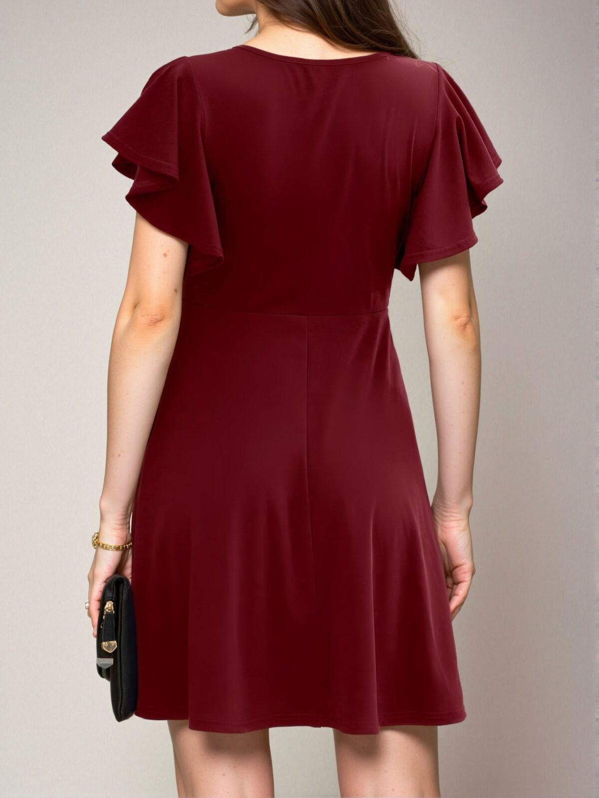 Elegant Redwood Tailored A-Line Bodycon Dress Perfect for Spring and Summer Chic, Classy and Trendy Fashion Style to Dress to Impress - Image 2