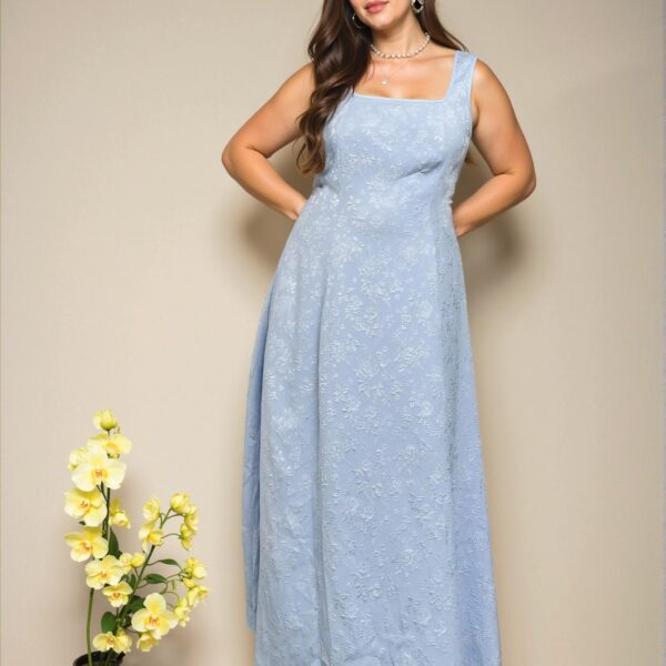 Elegant Blue Casual Textured Fabric Dress for Romantic Dates, Vacations, Beach Outings, and Parties - Chic, Classy and Trendy Fashion Style to Dress to Impress