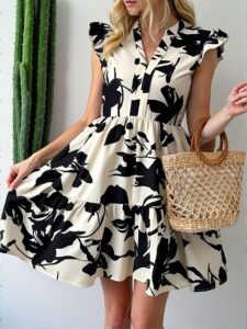 Elegant Multicolor Boho V-Neck Sleeveless Dress Perfect for Spring and Summer Adventures - Chic, Classy and Trendy Fashion Style to Dress to Impress