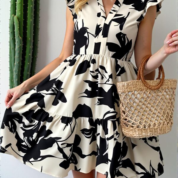 Elegant Multicolor Boho V-Neck Sleeveless Dress Perfect for Spring and Summer Adventures - Chic, Classy and Trendy Fashion Style to Dress to Impress
