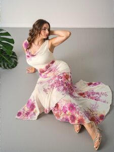 Elegant Multicolor Floral Print Adjustable Spaghetti Strap Ruffle Hem Vacation Dress for Spring and Summer - Chic, Classy and Trendy Fashion Style to Dress to Impress