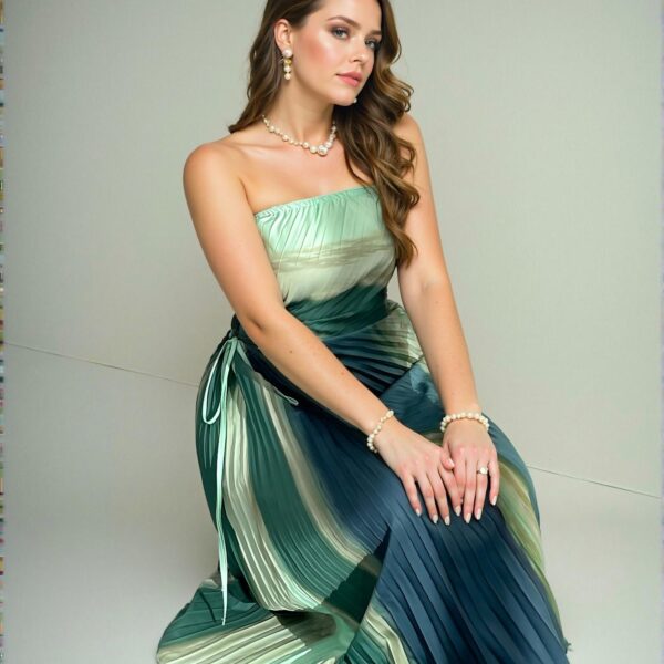 Elegant Multicolor Sophisticated Minimalist Romantic Daily, Valentine's Day, Date, Holiday, Party Batik Print Maxi Dress with Ruched Waist and Drawstring Irregular Hem for Beach Holidays in Spring and Summer - Chic, Classy and Trendy Fashion Style to Dress to Impress