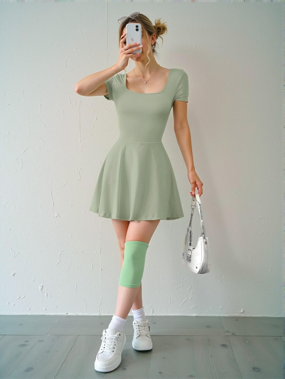 Elegant Mint Green Chic Mini Bodycon Ruffle Hem Dress for Spring and Summer – A Stylish Blend of Class and Trend for Every Occasion - Image 4