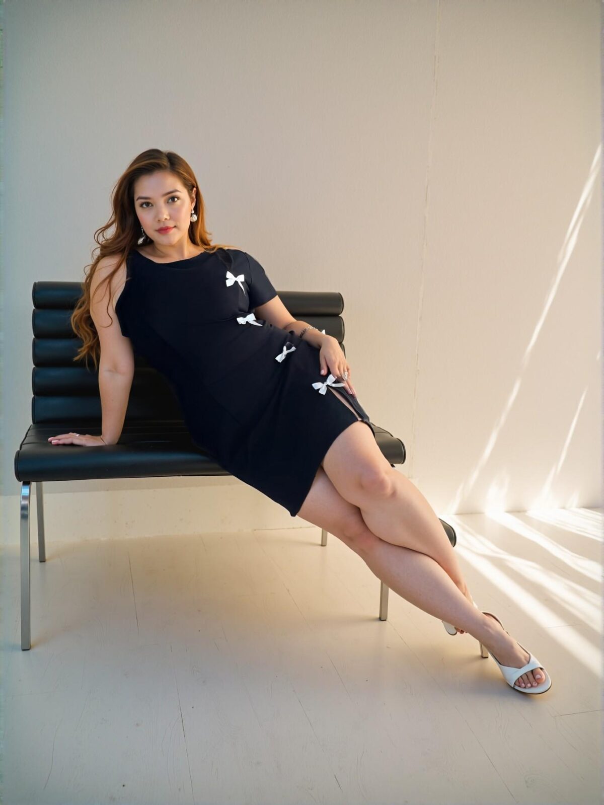 Elegant Black Bodycon Dress with Bowknot Accents for Every Event from Work to Weddings, Perfect for Spring and Summer. Chic, Classy and Trendy Fashion Style to Dress to Impress. - Image 4