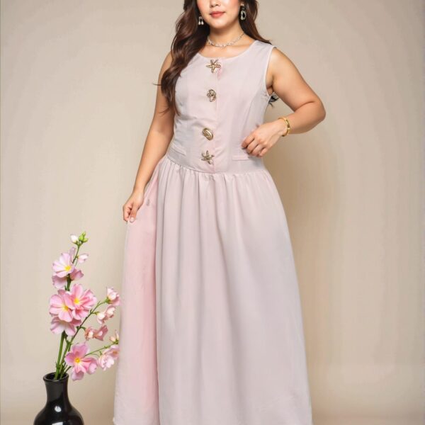 Elegant Pink A-Line Midi Dress for Casual Outings and Beach Holidays, Designed for Comfort and Style in Every Spring and Summer Adventure - Chic, Classy and Trendy Fashion Style to Dress to Impress