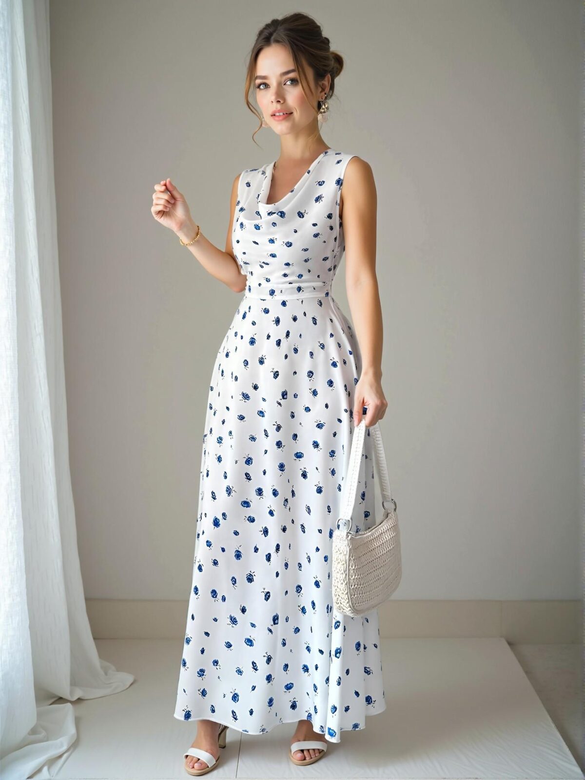 Elegant Multicolor Floral Design for the Elenzga 2025 Summer Vacation Dress “Chic, Classy and Trendy Fashion Style to Dress to Impress” - Image 3