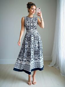 Elegant Multicolor Chic A-Line Floral Print Dress for Women Ideal for Spring and Summer Gatherings - Chic, Classy and Trendy Fashion Style to Dress to Impress