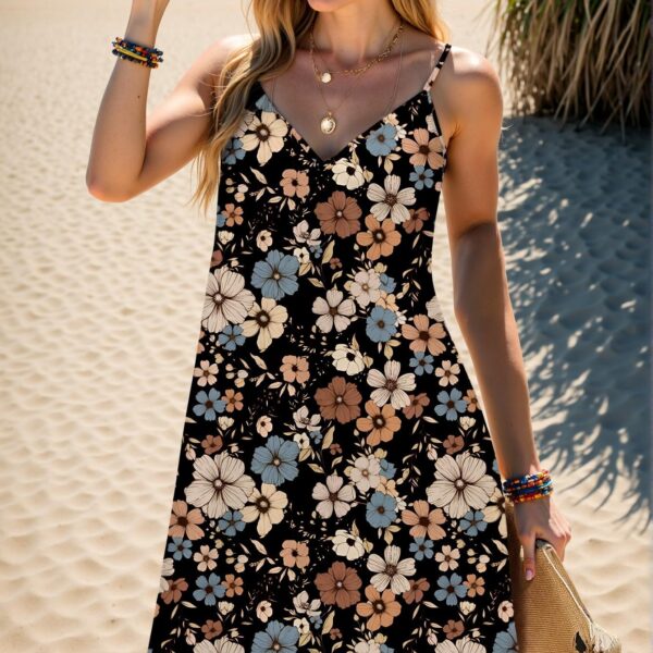 Elegant Multicolor Bohemian Spaghetti Strap Plus Size Dress Perfect for Summer Beach Days and Holiday Outings - Chic, Classy and Trendy Fashion Style to Dress to Impress