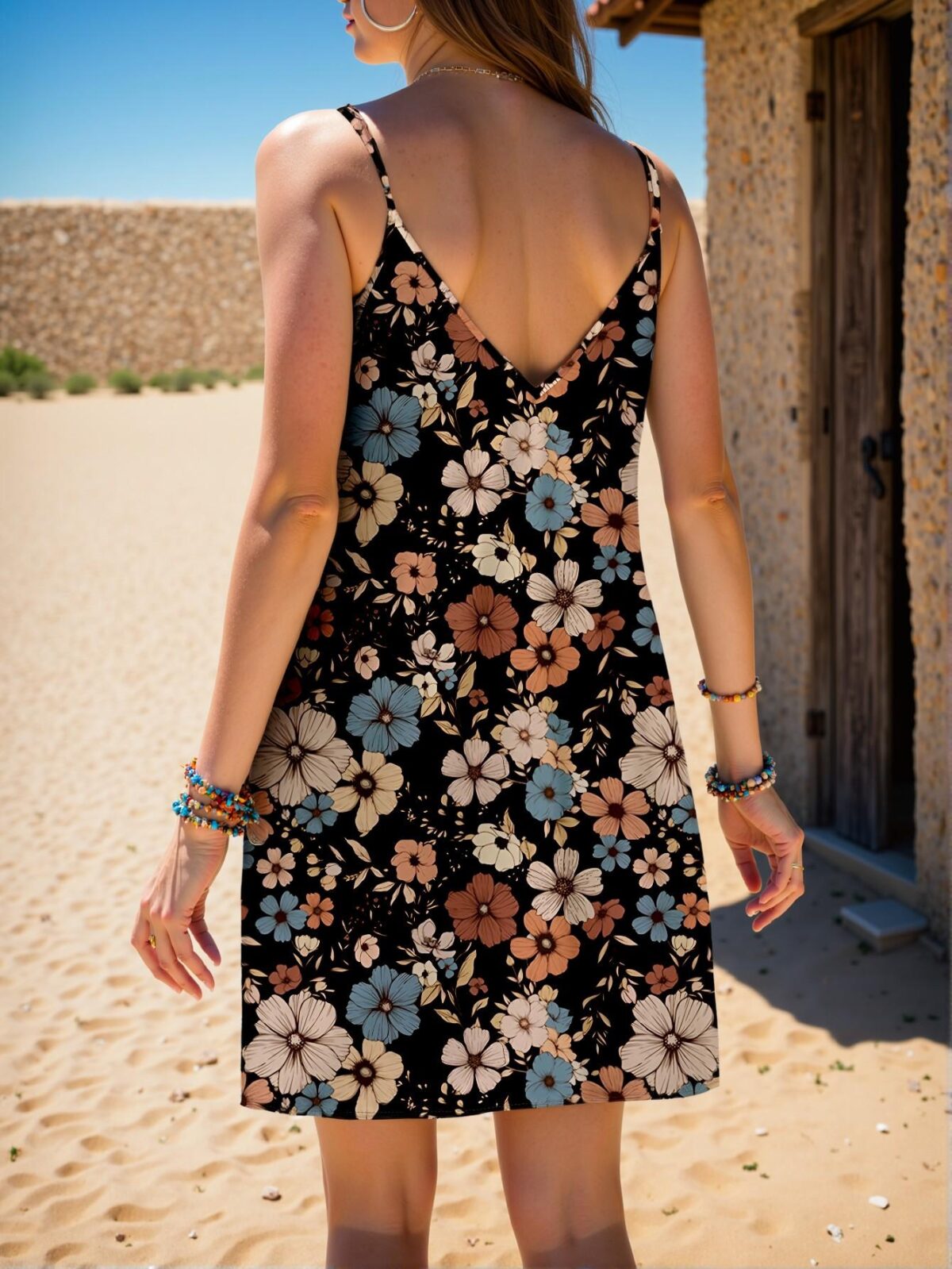 Elegant Multicolor Bohemian Spaghetti Strap Plus Size Dress Perfect for Summer Beach Days and Holiday Outings - Chic, Classy and Trendy Fashion Style to Dress to Impress - Image 2