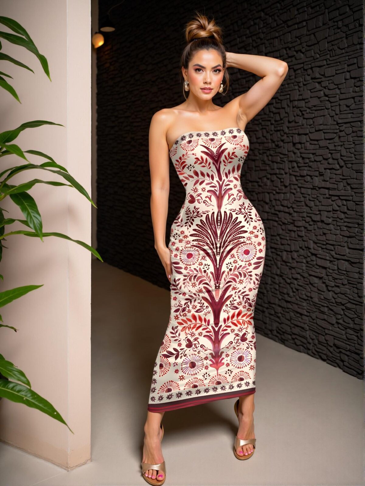 Elegant Multicolor Stunning Floral Print Bodycon Dress Perfect For Summer Getaways - Chic, Classy and Trendy Fashion Style to Dress to Impress