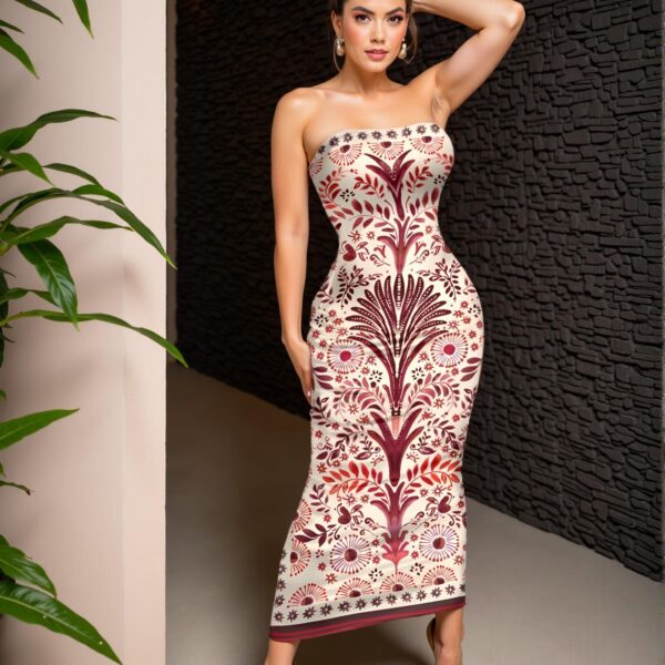 Elegant Multicolor Stunning Floral Print Bodycon Dress Perfect For Summer Getaways - Chic, Classy and Trendy Fashion Style to Dress to Impress