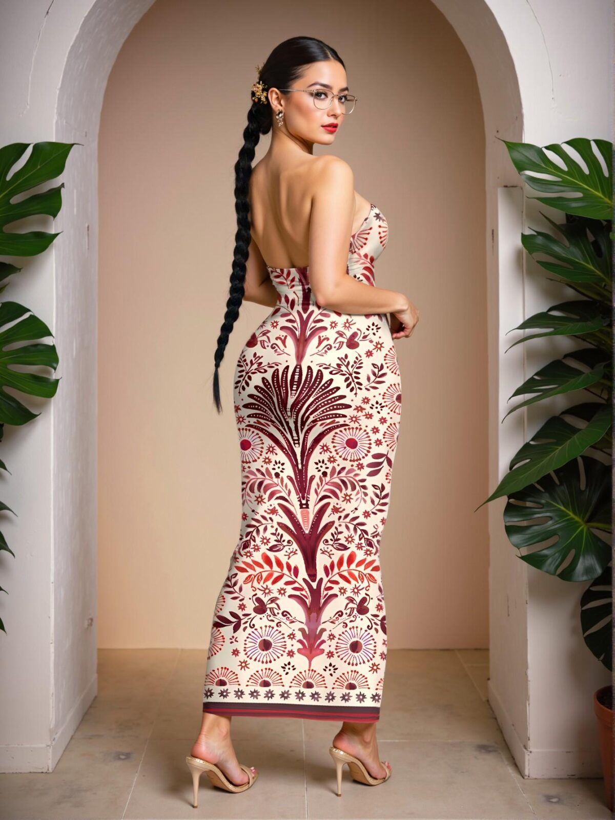 Elegant Multicolor Stunning Floral Print Bodycon Dress Perfect For Summer Getaways - Chic, Classy and Trendy Fashion Style to Dress to Impress - Image 5
