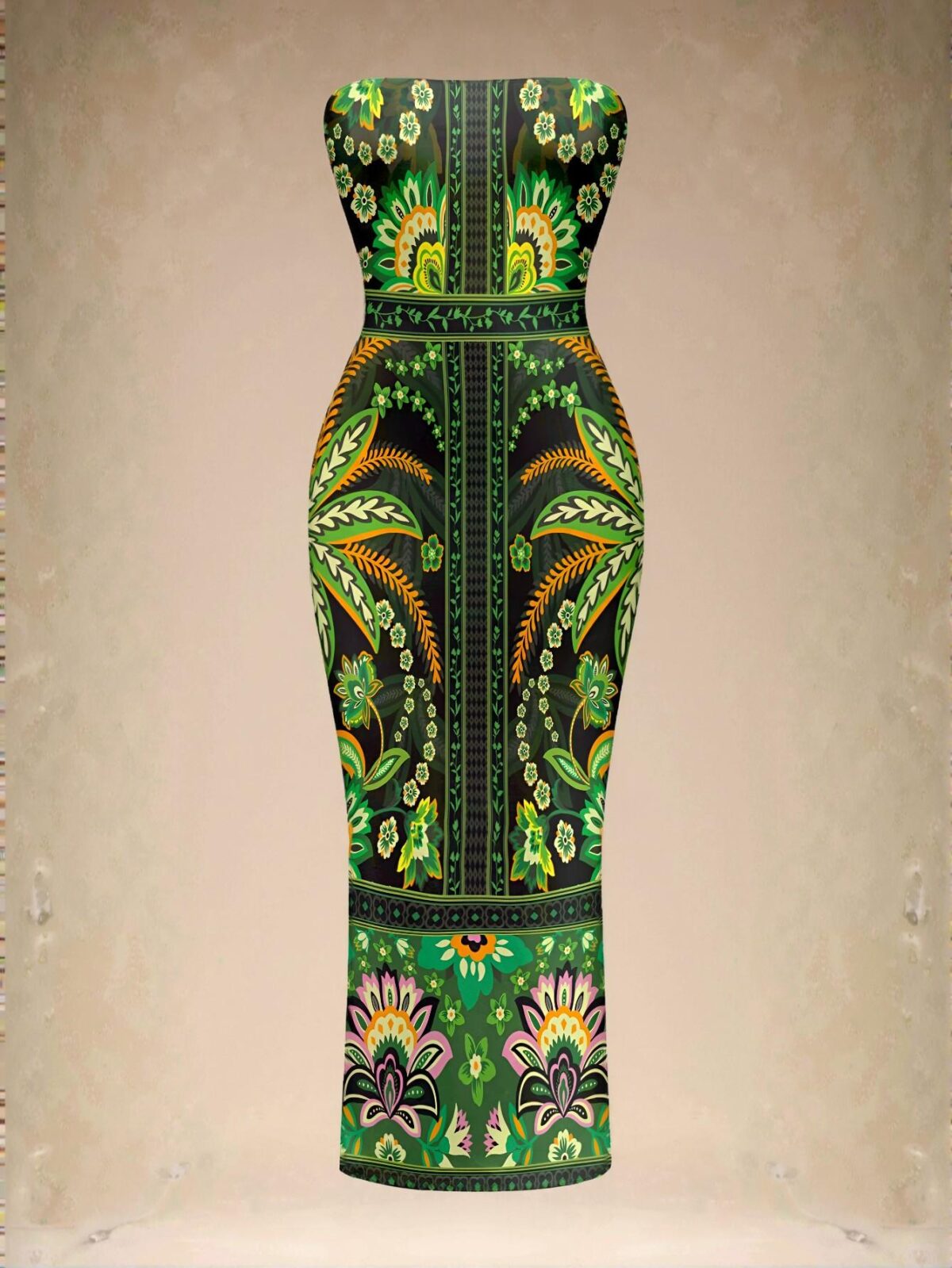 Elegant Multicolor Bodycon Long Tube Dress for Spring and Summer – Chic, Classy, and Trendy Fashion Style to Dress to Impress - Image 5