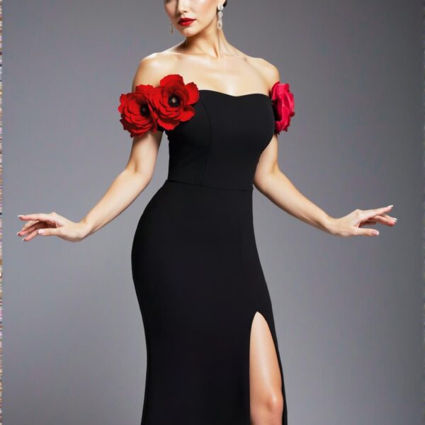 Elegant Red Ruffled Sleeve Waist-Cinched Bodycon Dress with Slit, Ideal for Parties, Dates, Work, Weddings, and Prom. Perfect for party, prom, graduation day, and ceremony for university, college, and high school, Formal Evening Dinner Cocktail, Wedding Guest Gown, Chic, Classy and Trendy Fashion Style to Dress to Impress.