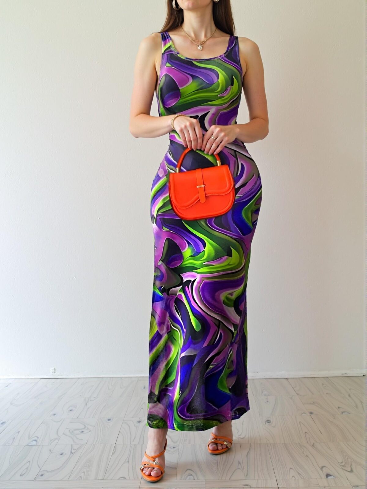 Elegant Lilac Purple Chic Backless Cami Maxi Dress with Natural Waistline for a Classy and Trendy Fashion Style to Dress to Impress - Image 5