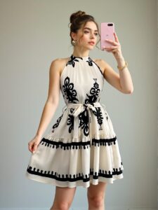 Elegant Apricot Stylish Sleeveless Mini Dress for Casual Beach Outings - Chic, Classy and Trendy Fashion Style to Dress to Impress