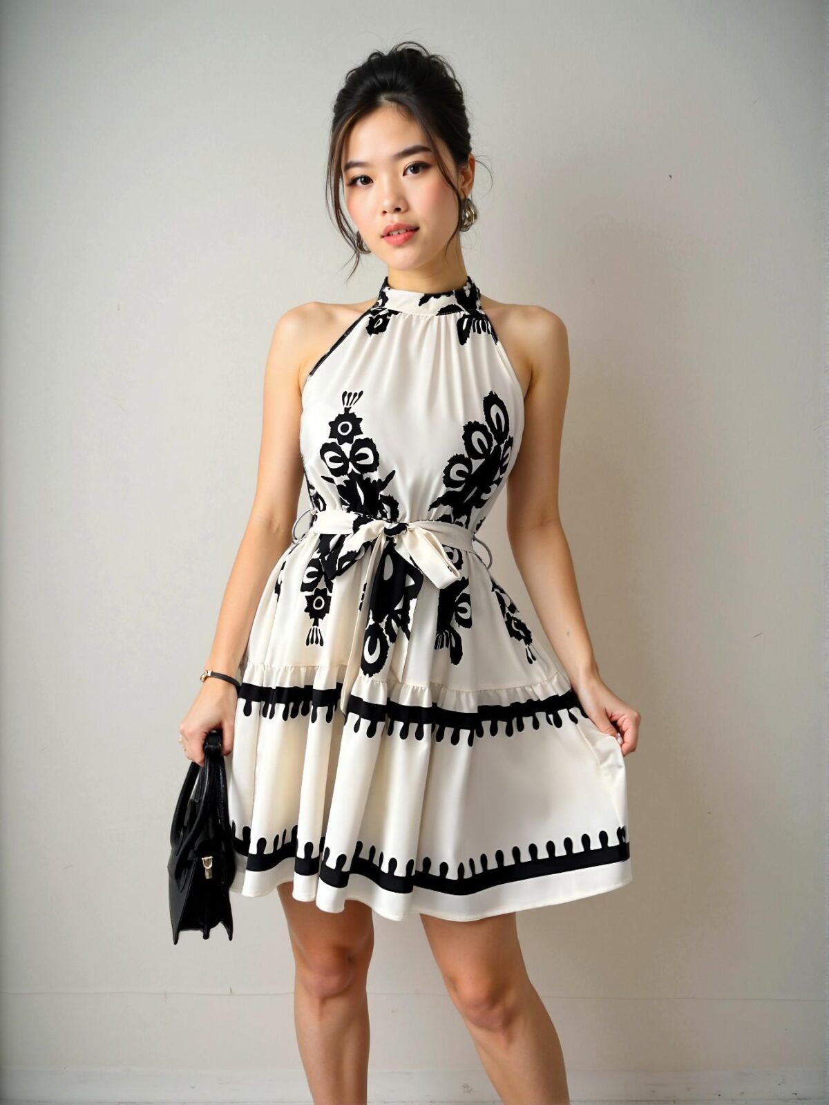 Elegant Apricot Stylish Sleeveless Mini Dress for Casual Beach Outings - Chic, Classy and Trendy Fashion Style to Dress to Impress - Image 5