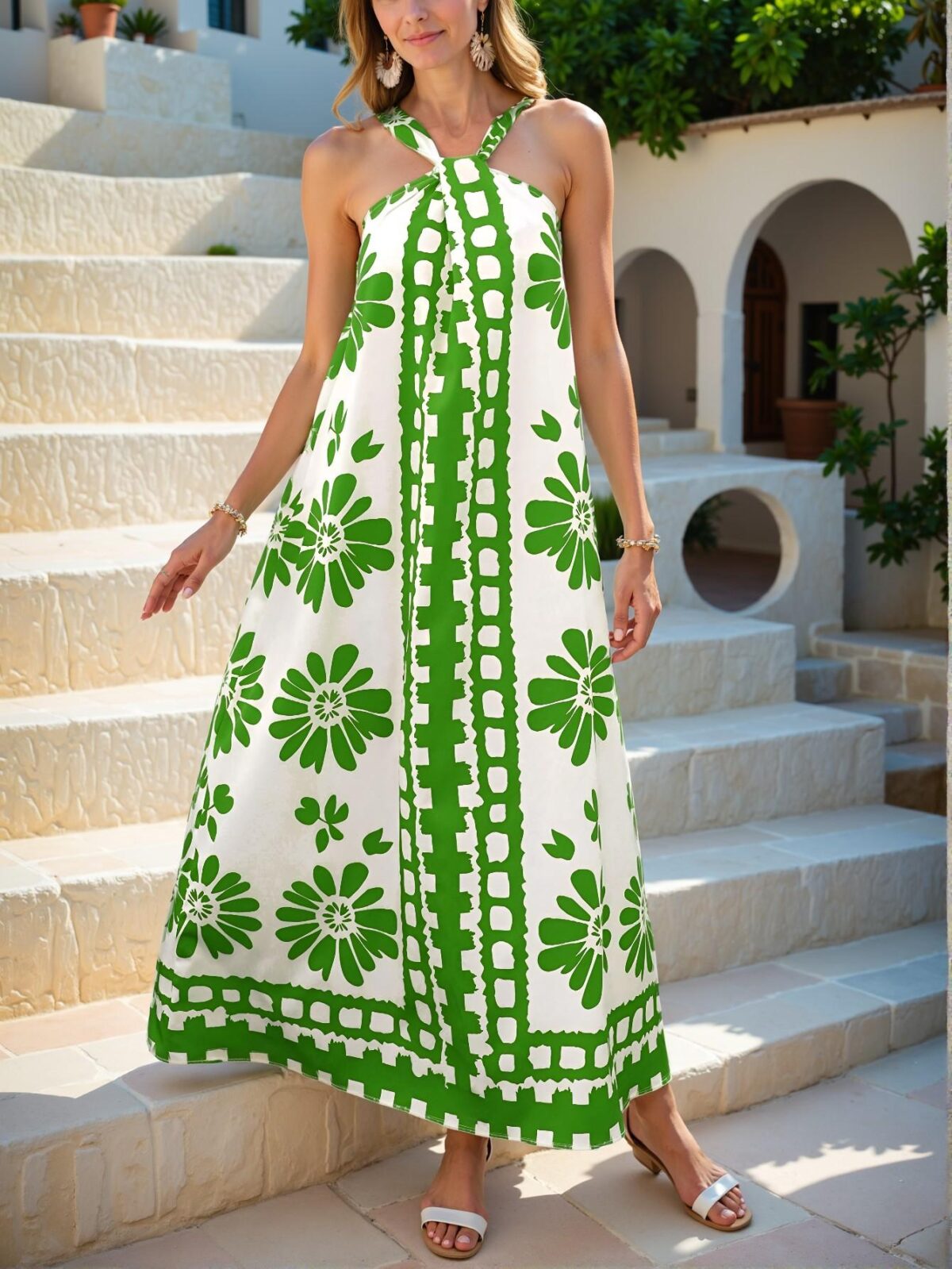 Elegant Green Casual Summer Midi Dress for Effortless Style Chic, Classy and Trendy Fashion Style to Dress to Impress