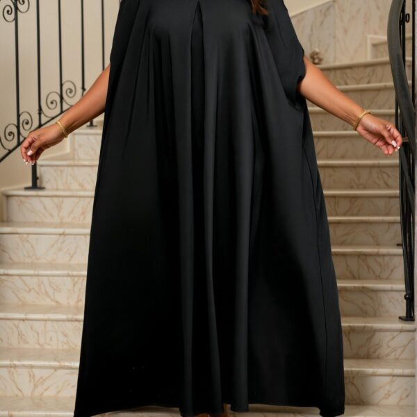Elegant Black Comfortable Plus Size Casual Dress Ideal for Spring and Summer Cruise Gatherings Chic, Classy and Trendy Fashion Style to Dress to Impress