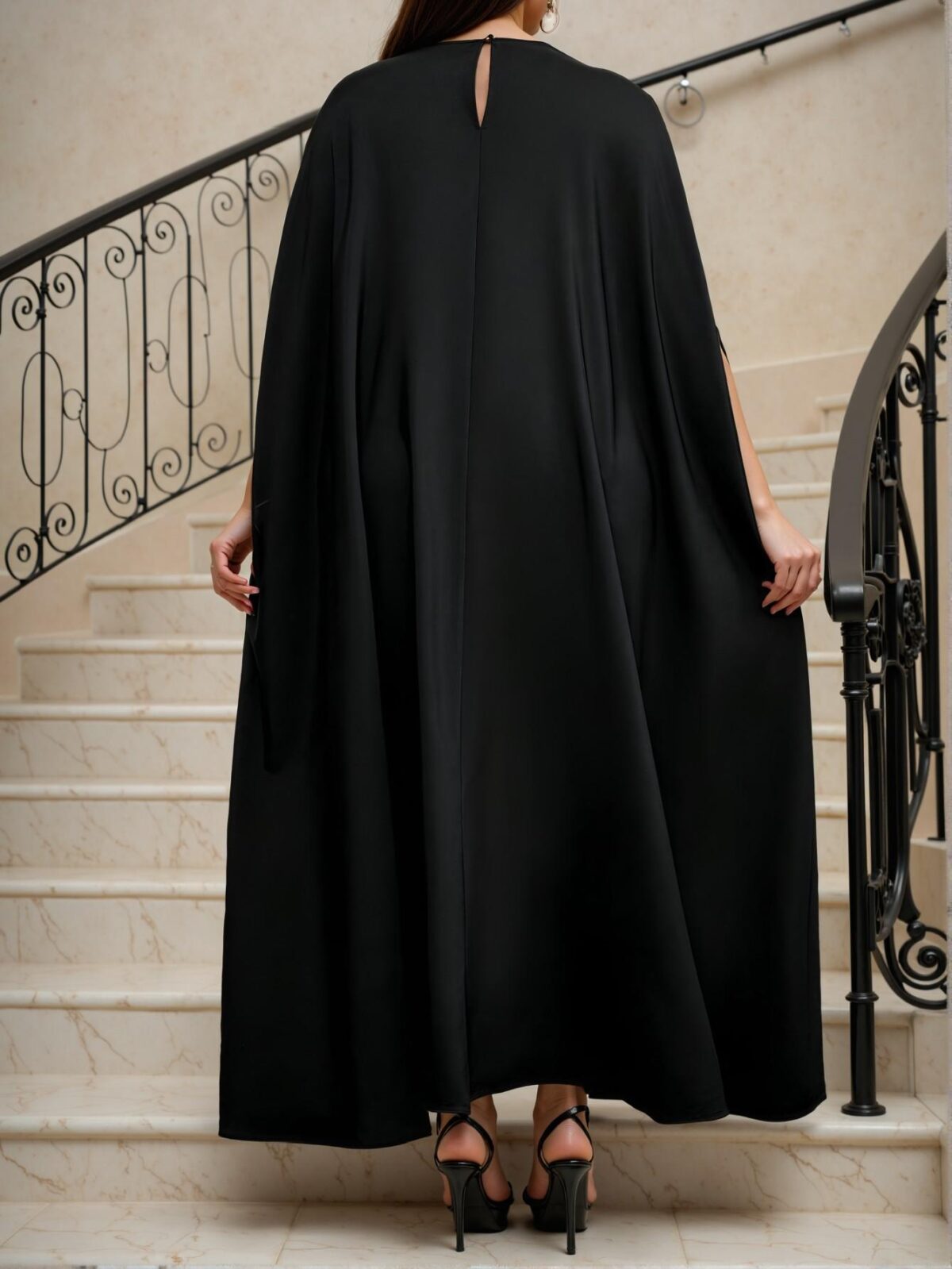 Elegant Black Comfortable Plus Size Casual Dress Ideal for Spring and Summer Cruise Gatherings Chic, Classy and Trendy Fashion Style to Dress to Impress - Image 2