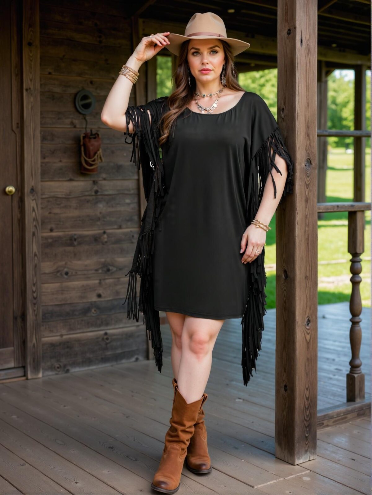 Elegant Black Casual Fringe Drop Shoulder Backless Dress for Spring and Summer - Chic, Classy and Trendy Fashion Style to Dress to Impress - Image 5