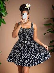 Chic Black A-Line Sleeveless Dress with Ruffle Hem for Spring and Summer - Chic, Classy and Trendy Fashion Style to Dress to Impress