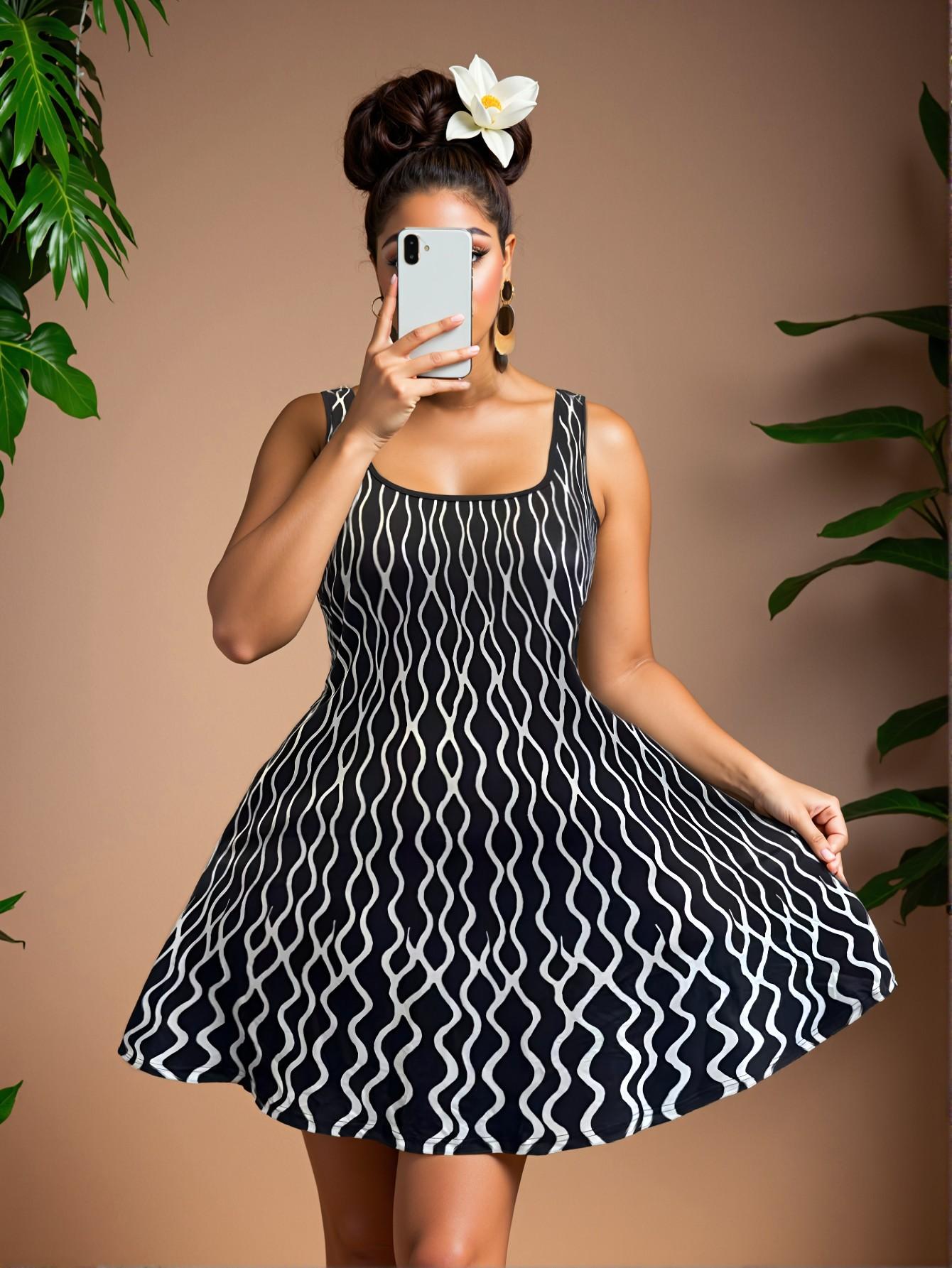 Chic Black A-Line Sleeveless Dress with Ruffle Hem for Spring and Summer - Chic, Classy and Trendy Fashion Style to Dress to Impress