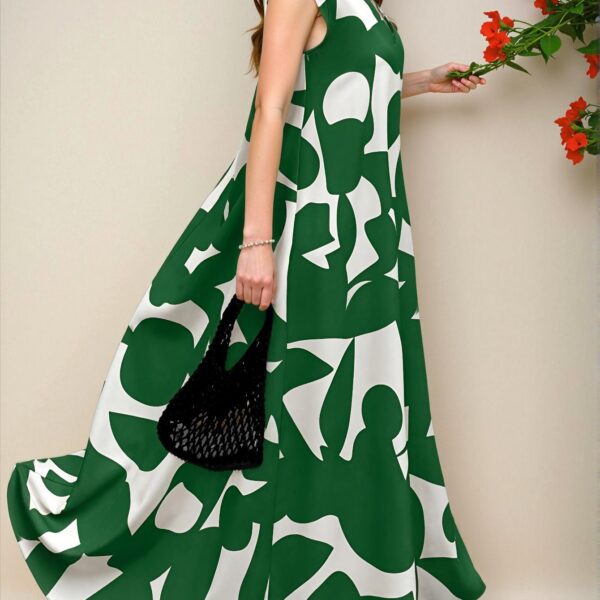 Elegant Multicolor Stylish Plus Size Casual A-Line Dress with Flounce Sleeves for Spring and Summer - Chic, Classy and Trendy Fashion Style to Dress to Impress