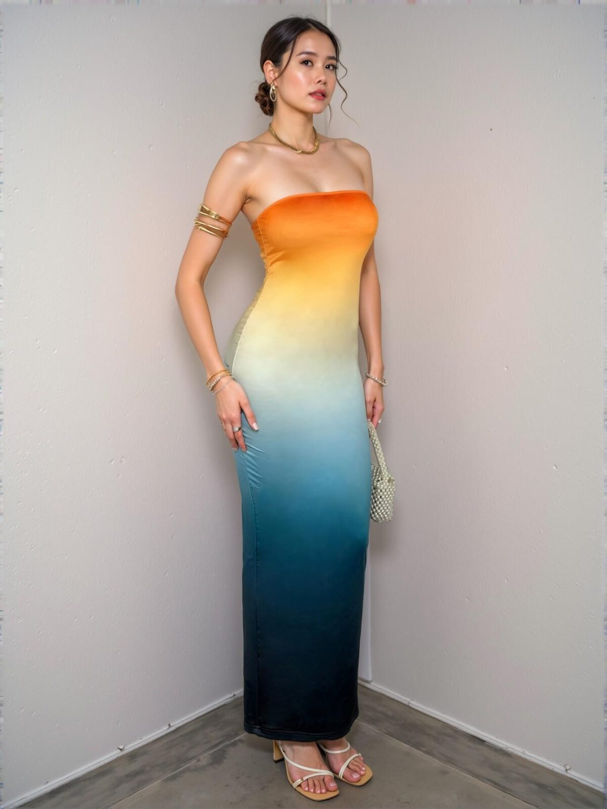 Elegant Multicolor Bodycon Floral Maxi Dress for Beach Weddings and Special Occasions - Chic, Classy and Trendy Fashion Style to Dress to Impress - Image 3