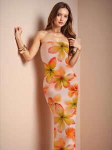 Elegant Multicolor Boho Bodycon Dress for Weddings and Summer Occasions - Chic, Classy and Trendy Fashion Style to Dress to Impress