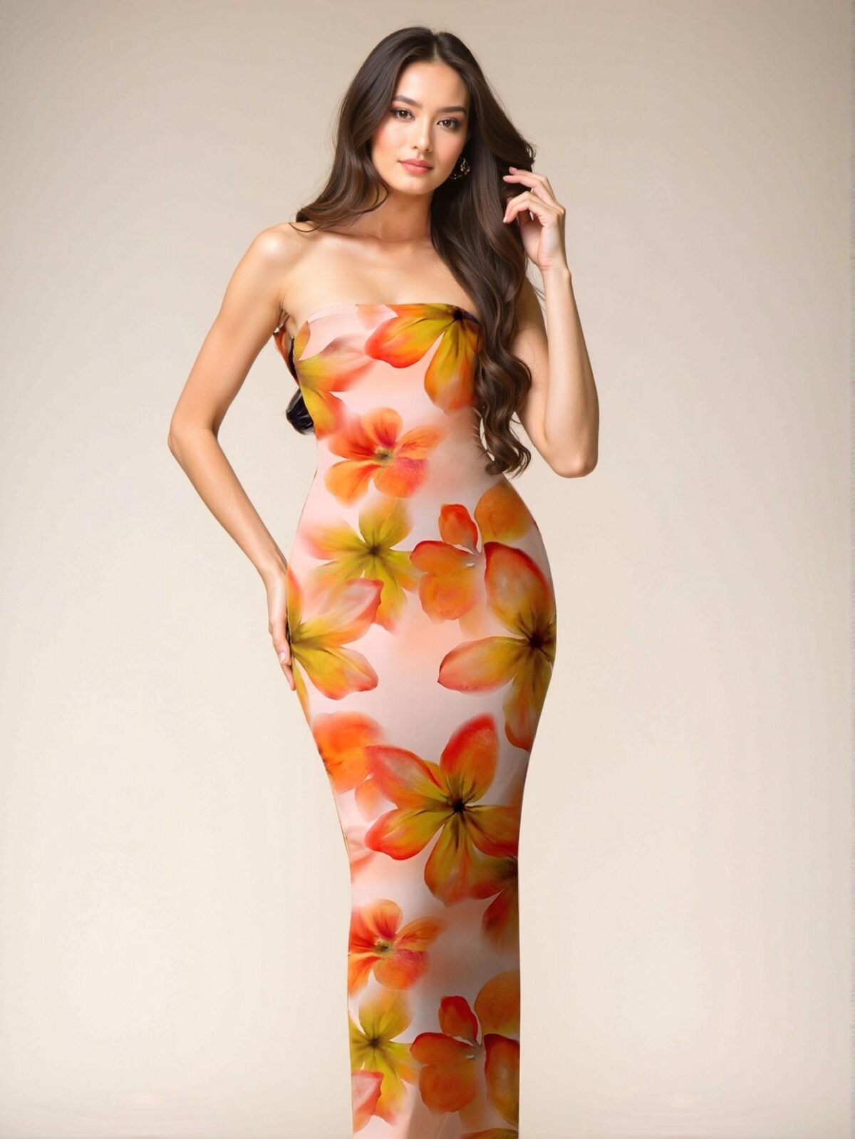 Elegant Multicolor Boho Bodycon Dress for Weddings and Summer Occasions - Chic, Classy and Trendy Fashion Style to Dress to Impress - Image 5