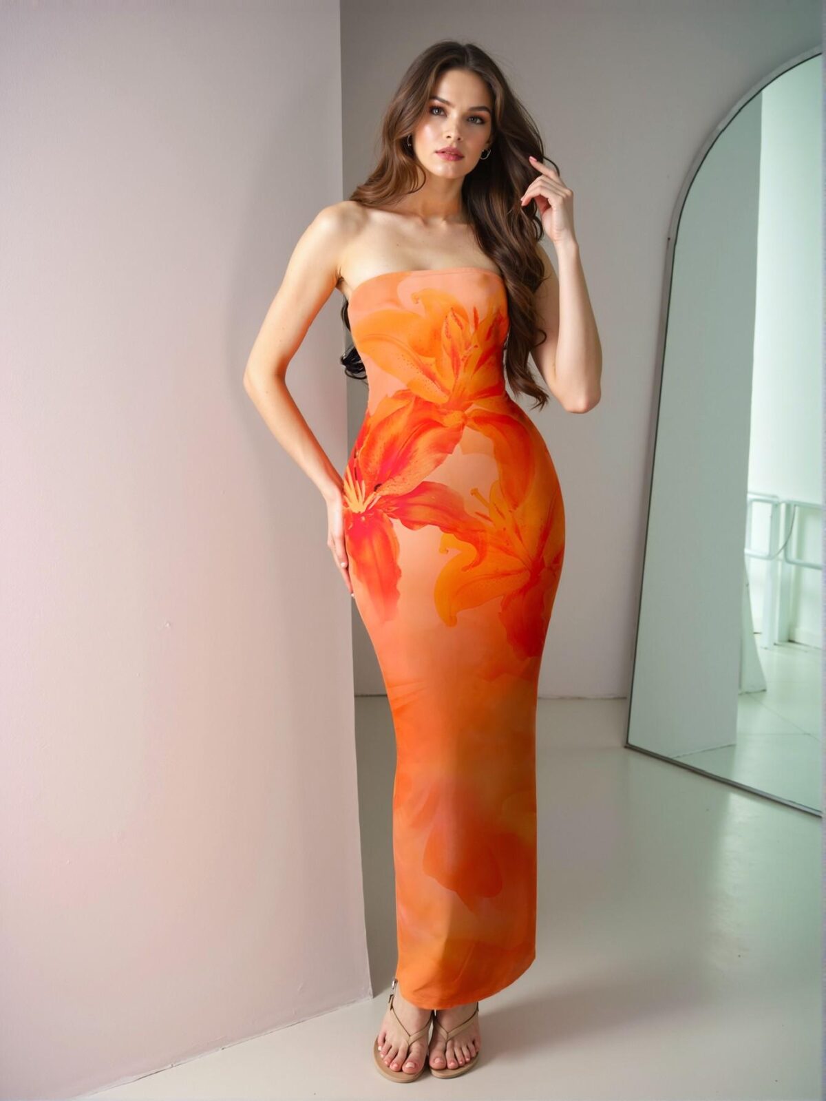 Elegant White Floral Print Bodycon Dress for Summer and Spring Celebrations - Chic, Classy and Trendy Fashion Style to Dress to Impress