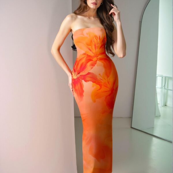 Elegant White Floral Print Bodycon Dress for Summer and Spring Celebrations - Chic, Classy and Trendy Fashion Style to Dress to Impress