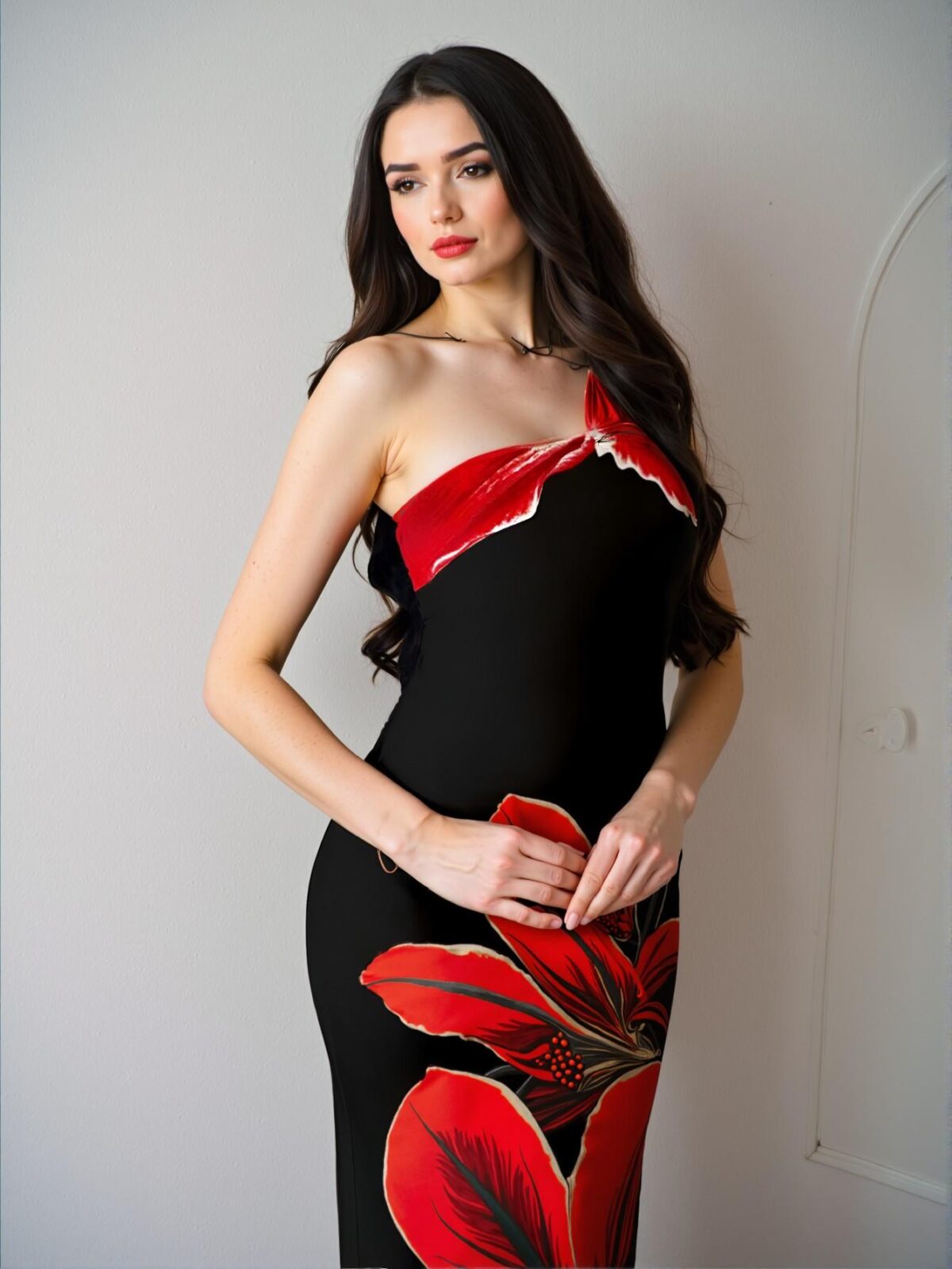 Elegant White Floral Print Bodycon Dress for Spring and Summer - Chic, Classy and Trendy Fashion Style to Dress to Impress - Image 3