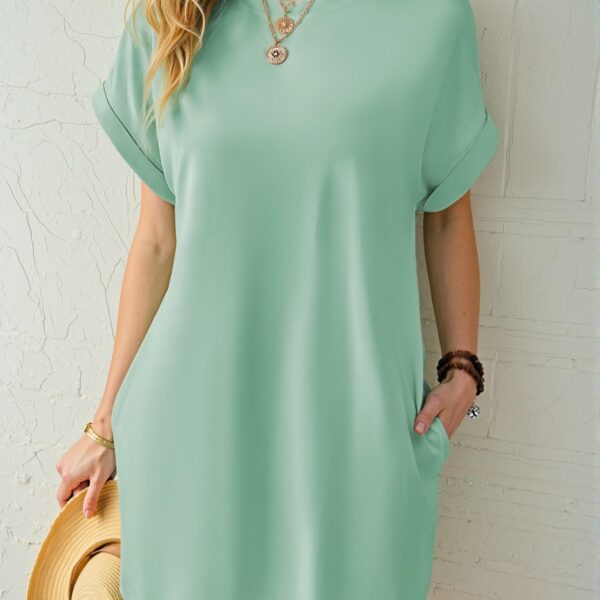 Elegant Mint Green Stylish Batwing Sleeve Dress for Spring and Summer Chic, Classy and Trendy Fashion Style to Dress to Impress