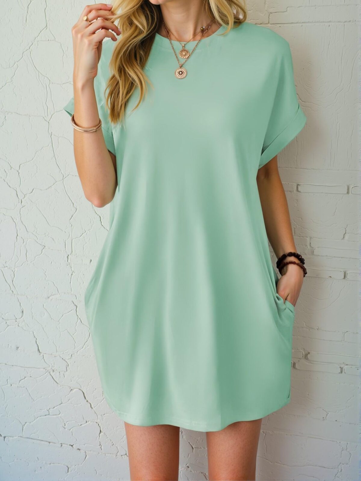 Elegant Mint Green Stylish Batwing Sleeve Dress for Spring and Summer Chic, Classy and Trendy Fashion Style to Dress to Impress - Image 5