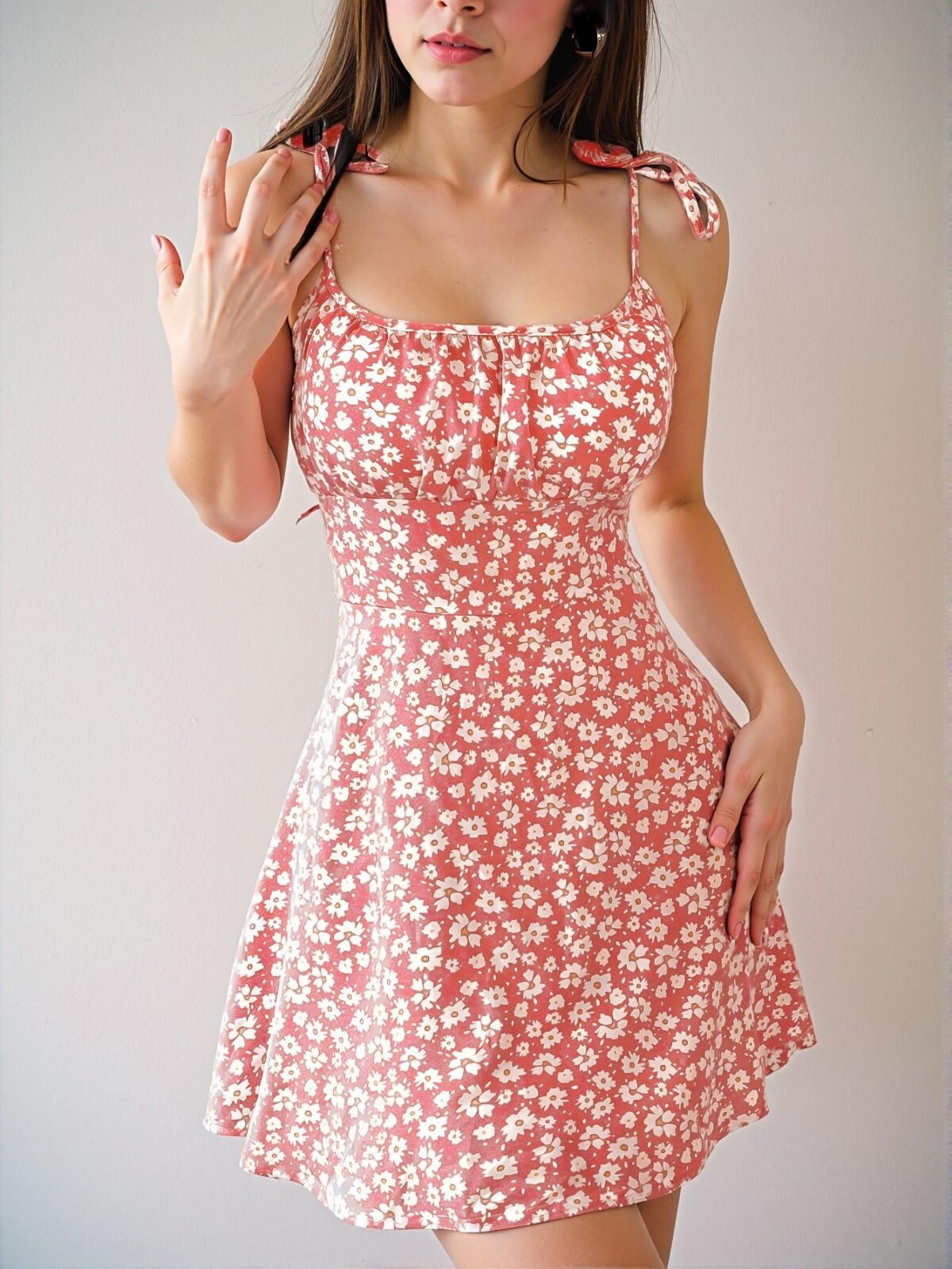 Elegant Pink Backless Boho Midi Dress with Knot and Ruched Bust for Casual Spring and Summer Outfits - Chic, Classy and Trendy Fashion Style to Dress to Impress - Image 5
