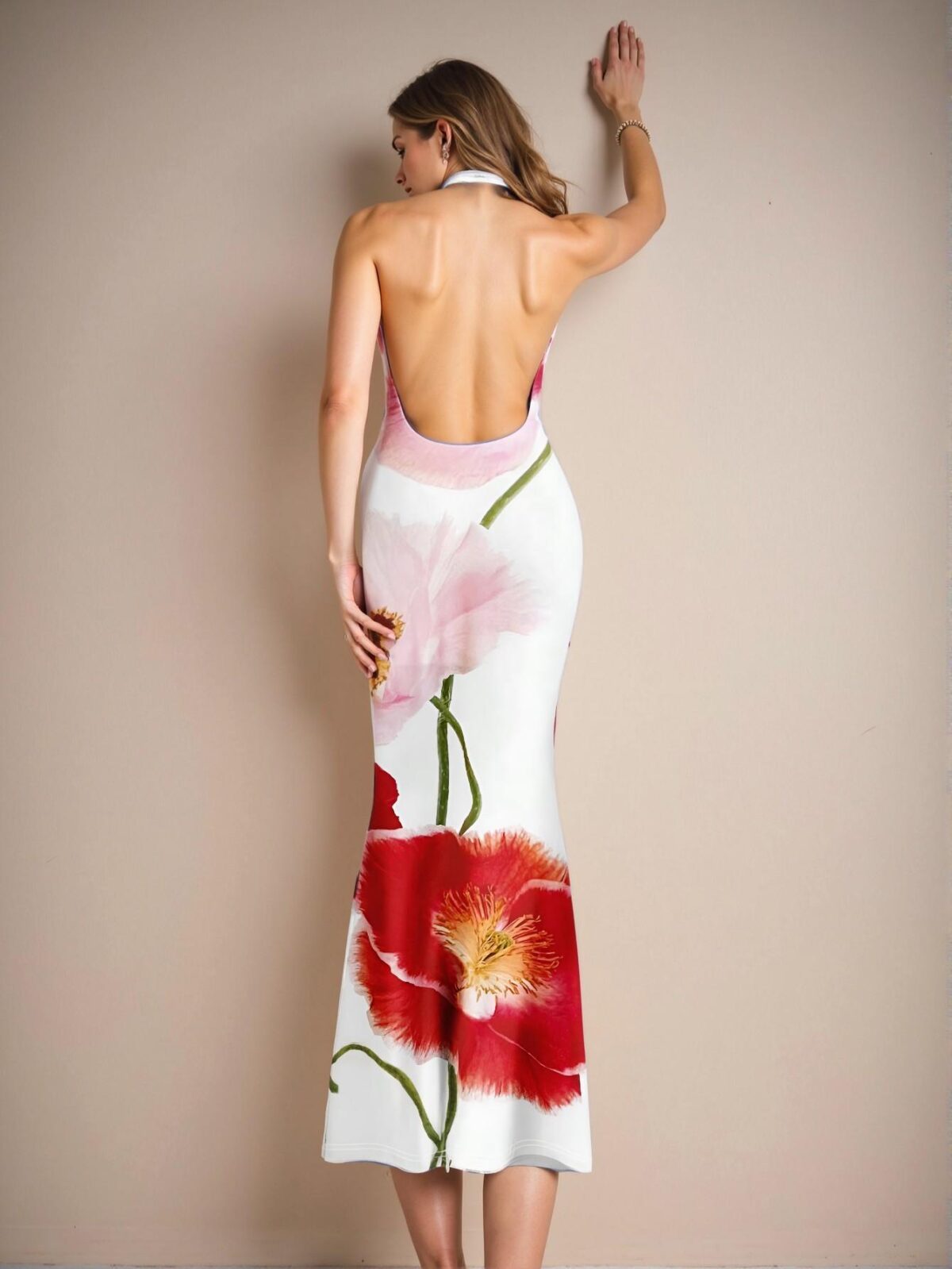 Elegant Multicolor Floral Wrap V-Neck Maxi Dress Perfect for Spring and Summer Getaways Chic, Classy and Trendy Fashion Style to Dress to Impress - Image 3