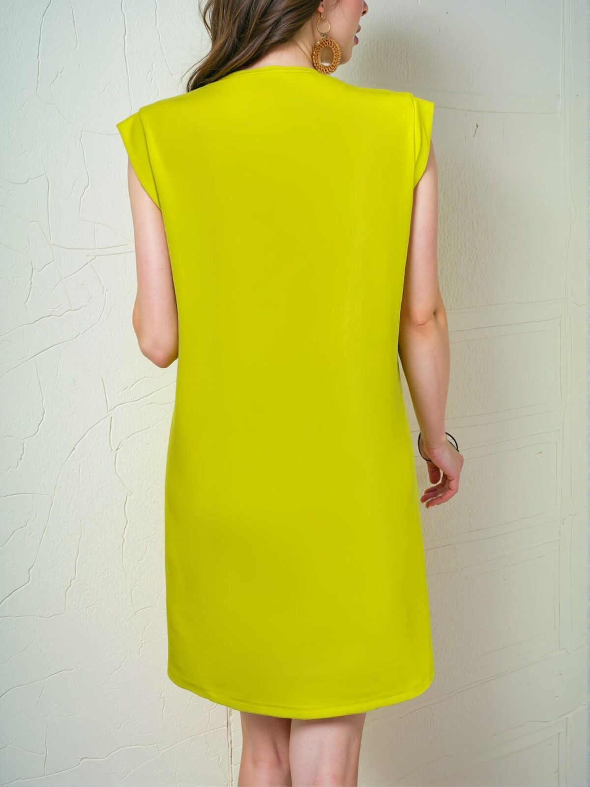 Elegant Yellow Heart-Printed Sleeveless Round Neck Casual Dress for Spring and Summer - Chic, Classy and Trendy Fashion Style to Dress to Impress - Image 2