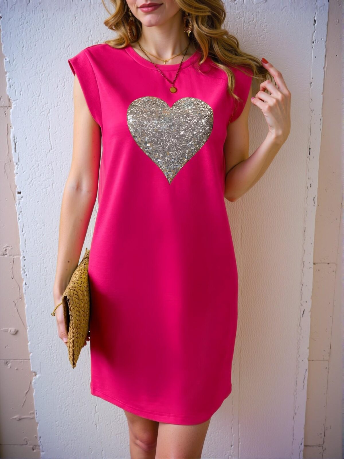 Elegant Hot Pink Simple Sleeveless Dress Perfect for Spring and Summer - Chic, Classy, and Trendy Fashion Style to Dress to Impress - Image 5