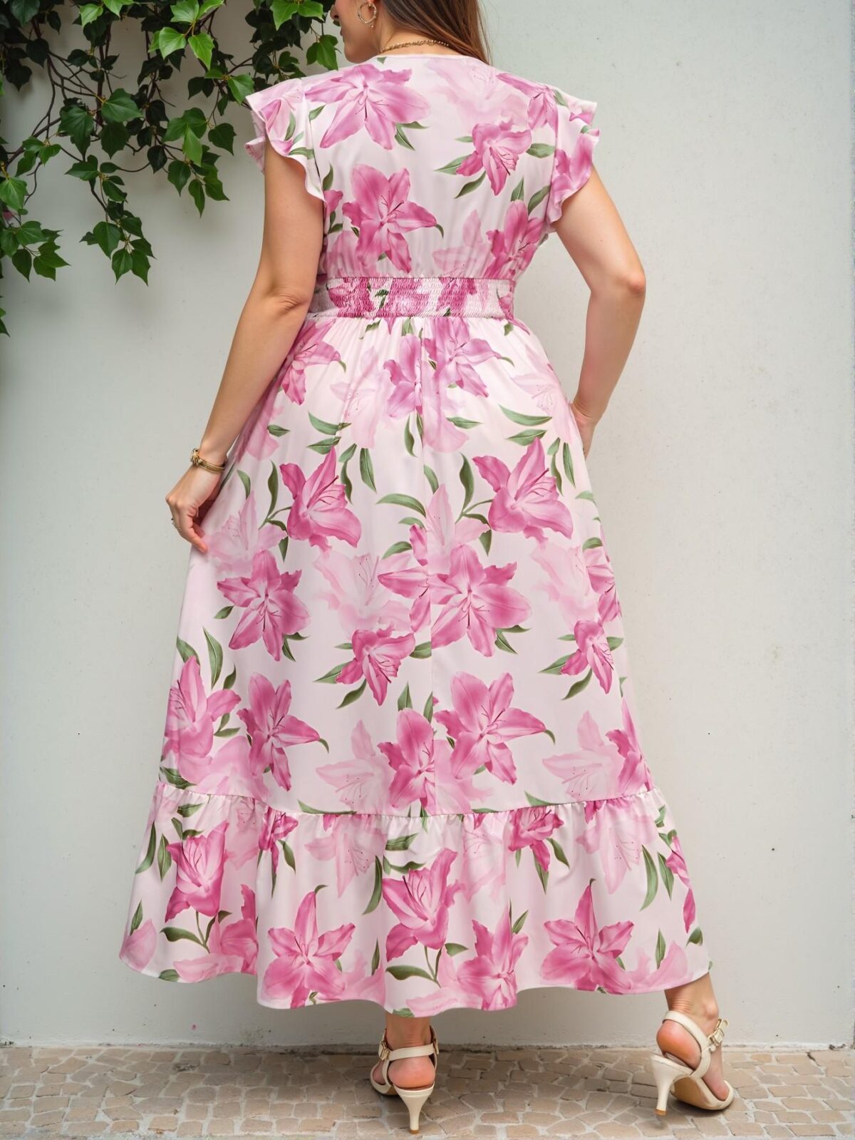 Elegant Pink Long Paisley Print Vacation Dress for Women – Ideal Boho Summer and Festival Attire for Spring Break Celebrations and Mother’s Day – Chic, Classy and Trendy Fashion Style to Dress to Impress - Image 2