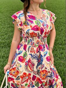 Elegant Burnt Orange Flowy Plus Size Dress Perfect for Spring and Summer Events such as Brunch and Church Celebrations - Chic, Classy and Trendy Fashion Style to Dress to Impress